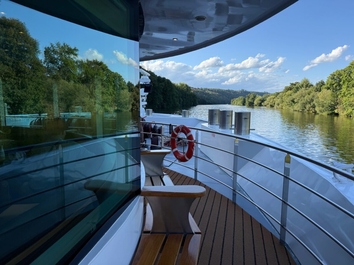 Schöne Aussicht von einem Schiff.